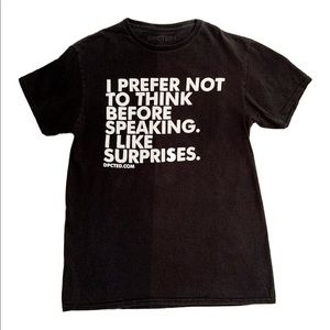 🛍 DPCTED Black Short Sleeve Quote Graphic Tee